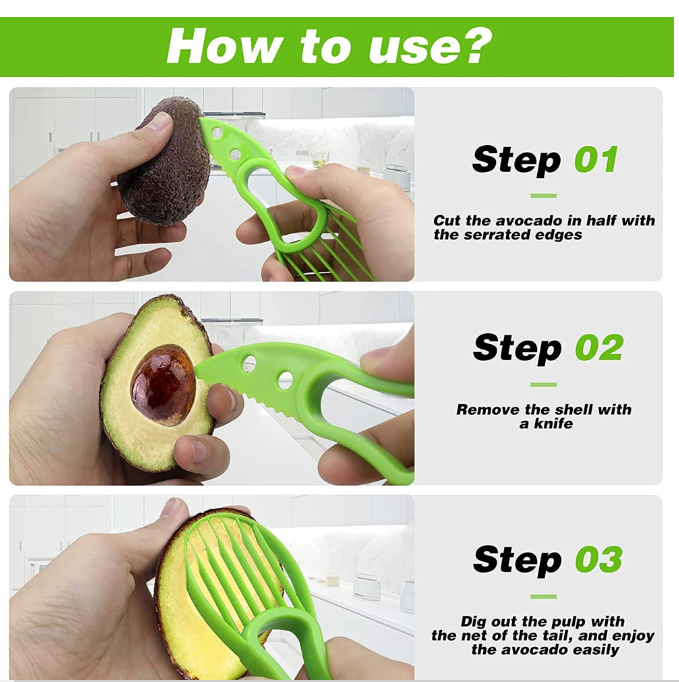 1pc, 3in1, Avocado Peeler, Creative Avocado Slicer, Avocado Corer